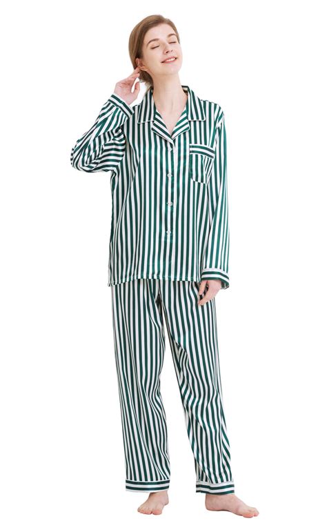 green and white pajamas